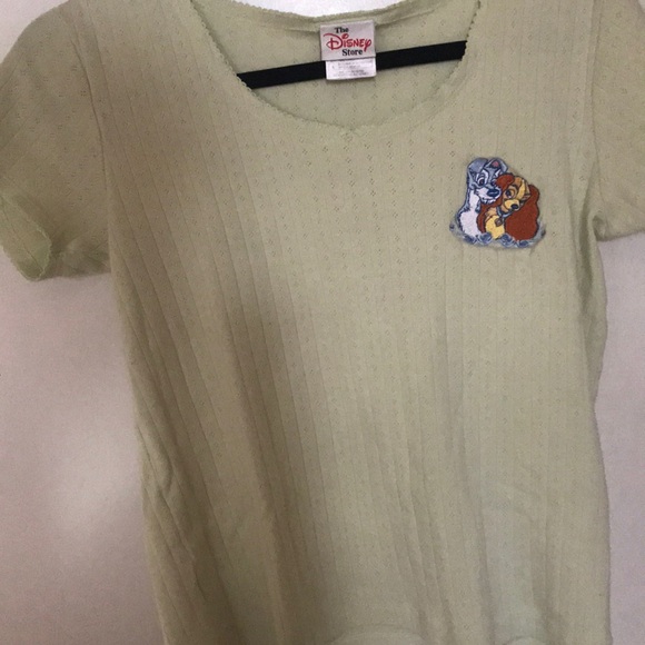 Vintage Lady and the Tramp Knitted Green Tee shirt - Picture 4 of 4